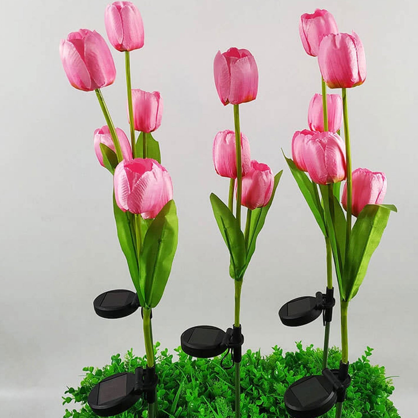 Vivolux | Solar Tulpe Rasenlicht Außen Garten LED Tulpe Blumenlicht Bodenstecker Landschaftslicht