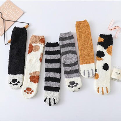 Dicke warme süße Katzenkrallen-Bodensocken