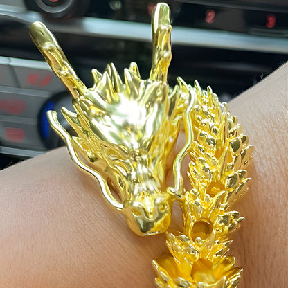 Vivolux | Goldener Drache mit beweglichen Gelenken