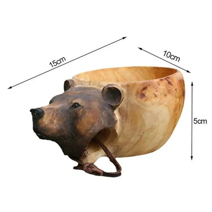 Vivolux | Holzbecher - WildSip - Handgefertigtes Tierdesign - Abenteuerliche Hydration