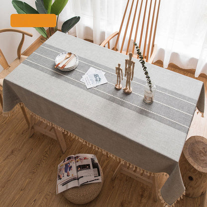 Vivolux | Wasserdicht Ölbeständig Rechteckige Tischdecke Baumwolle Leinen Faltenresistente Tischdecke für Küche Esszimmer Buffet Party