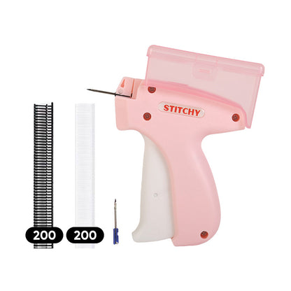 Vivolux | Mini Etikettiergerät mit Aufbewahrungsbox - Kompaktes Design, feines Nadelset, enthält mehr als 2000 Etiketten, geeignet für Kleidung und Textiletiketten