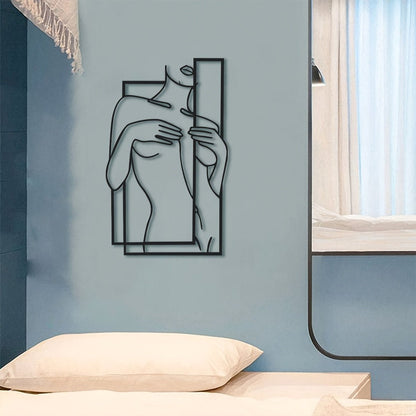 Vivolux | LineaArt Metall Wanddekoration - Moderne Minimalistische Wandkunst für Schlafzimmer