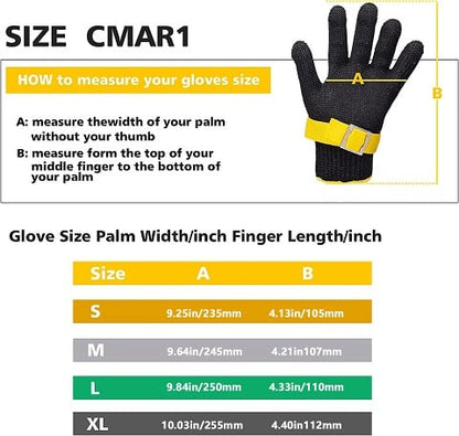 Vivolux | Lebensmittelqualität Edelstahl Mesh Metall Handschuh