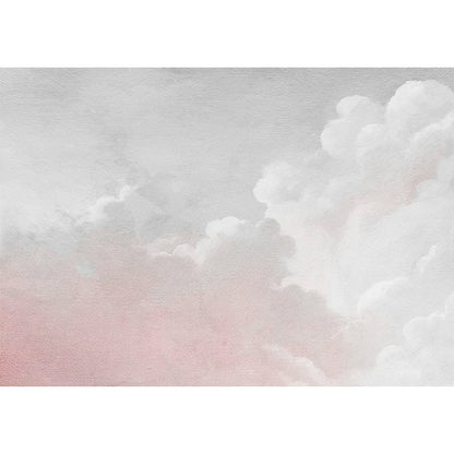 Vivolux | Cloud Mural Wallpaper in Pastel Pink, Minimalistische Wandbekleding voor Huisdecoratie