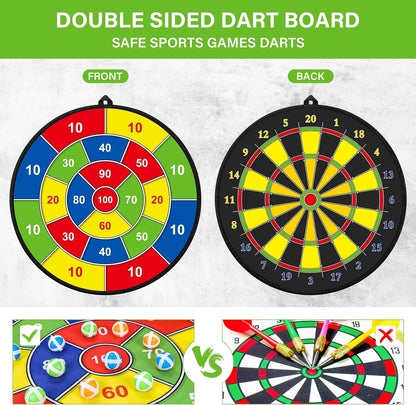 Vivolux | Großes doppelseitiges Dartboard für Kinder – Spielen, Lernen und Entspannen