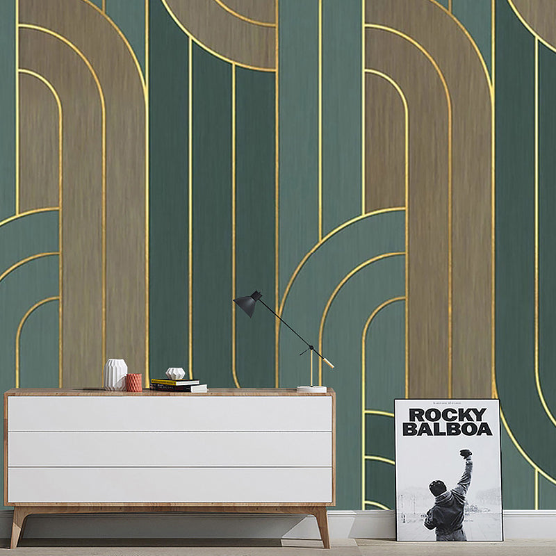 Vivolux | Vlekbeständige Wandmalerei Geometrien und Streifen Personalisierte Größe Zeitgenössische Wandkunst für Akzentwand