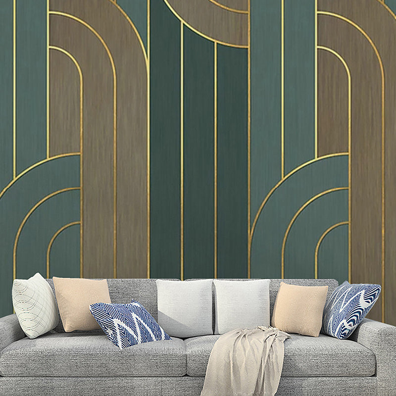 Vivolux | Vlekbeständige Wandmalerei Geometrien und Streifen Personalisierte Größe Zeitgenössische Wandkunst für Akzentwand