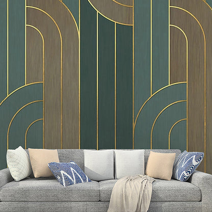 Vivolux | Vlekbeständige Wandmalerei Geometrien und Streifen Personalisierte Größe Zeitgenössische Wandkunst für Akzentwand