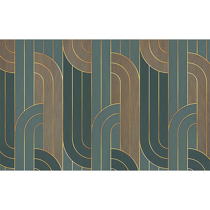 Vivolux | Vlekbeständige Wandmalerei Geometrien und Streifen Personalisierte Größe Zeitgenössische Wandkunst für Akzentwand