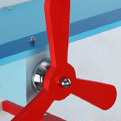 Vivolux | Kinder Propeller Flugzeug Wandlicht Metall Wandleuchte in Blau und Rot für Flur Korridor