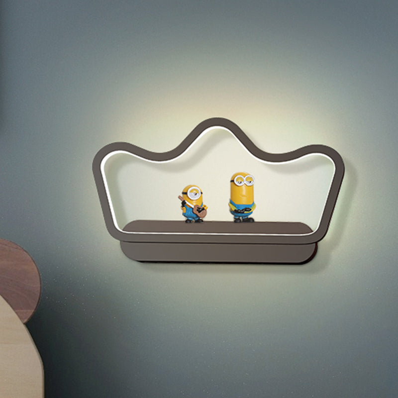 Vivolux | Iron Bear/Crown Frame Wandlamp Nordic Style LED Wandarmatuur in Zwart/Goud voor Kinderbedzijde
