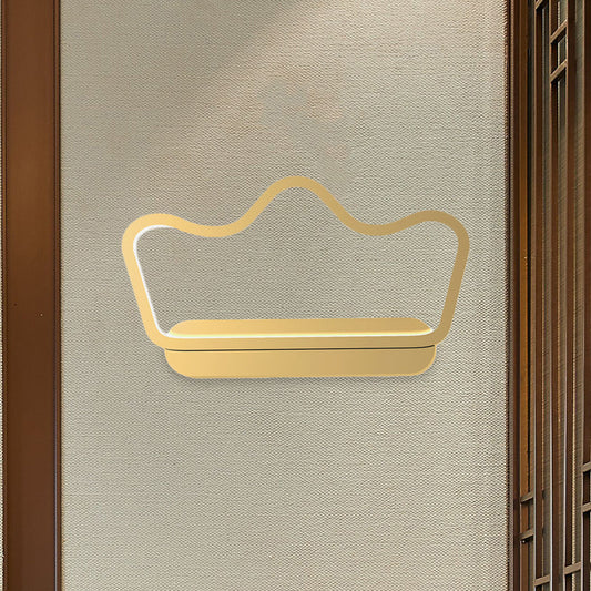 Vivolux | Iron Bear/Crown Frame Wandlamp Nordic Style LED Wandarmatuur in Zwart/Goud voor Kinderbedzijde