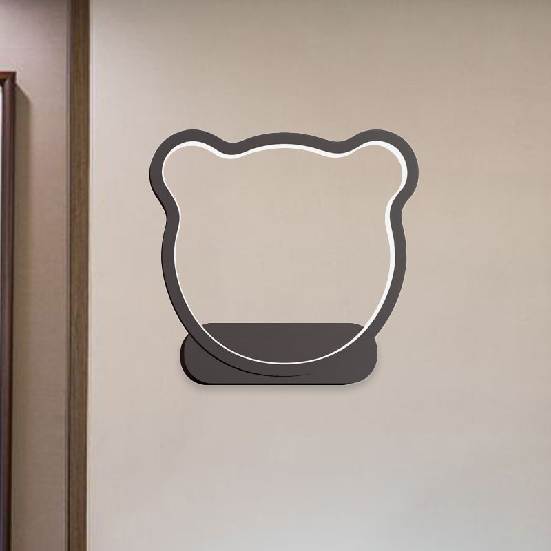 Vivolux | Iron Bear/Crown Frame Wandlamp Nordic Style LED Wandarmatuur in Zwart/Goud voor Kinderbedzijde