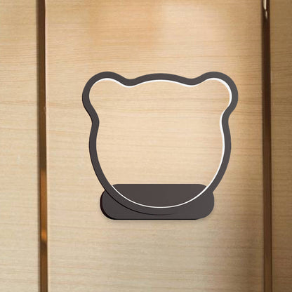 Vivolux | Iron Bear/Crown Frame Wandlamp Nordic Style LED Wandarmatuur in Zwart/Goud voor Kinderbedzijde