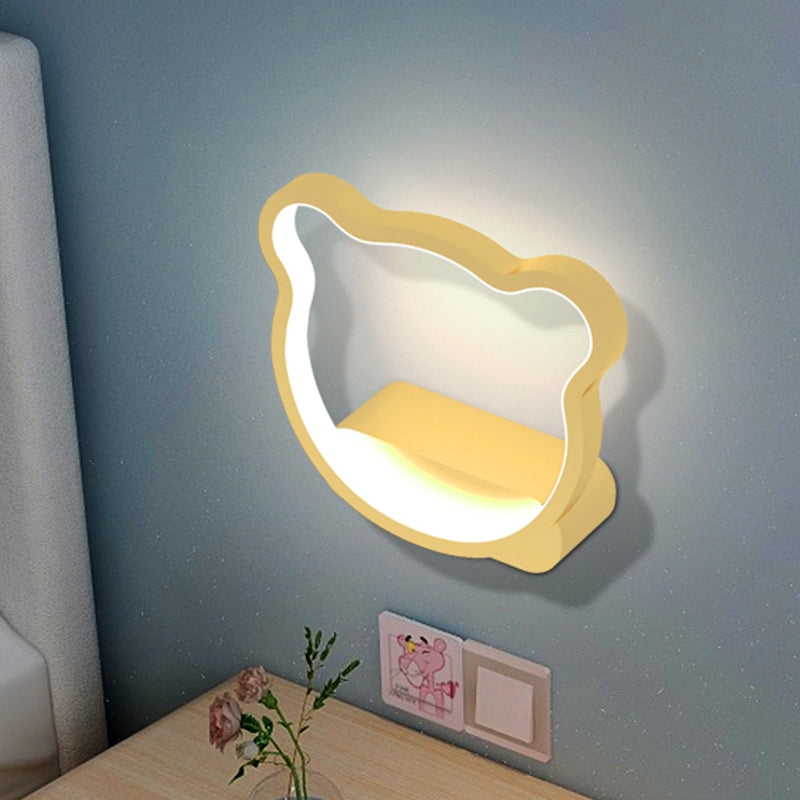 Vivolux | Iron Bear/Crown Frame Wandlamp Nordic Style LED Wandarmatuur in Zwart/Goud voor Kinderbedzijde