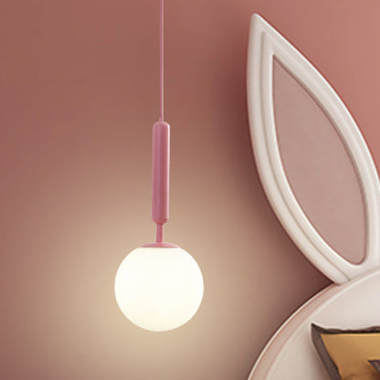Vivolux | 1 Glühbirne Wandpendelleuchte Minimalismus Rosa Finish Wandmontierte Lampe mit Kugel Weiß Matt/Klar Wasser Glas Schirm