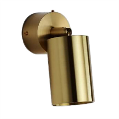 Vivolux | 1 Glühbirne Metall Wandlicht Leuchte Industriell Vintage Messing Finish Zylinderförmige Nachttisch Wand Sconces Beleuchtung
