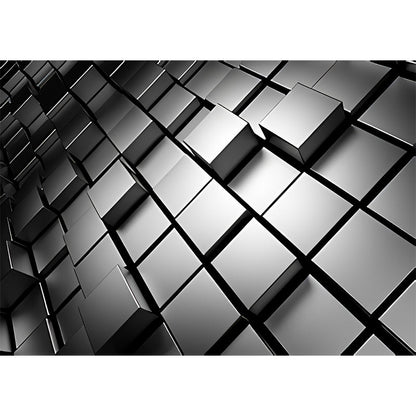 Vivolux | Ganze Foto Stil Tapete mit 3D-Effekt Hexagon in Dunkler Farbe für Wohnzimmer, Maßgeschneidert