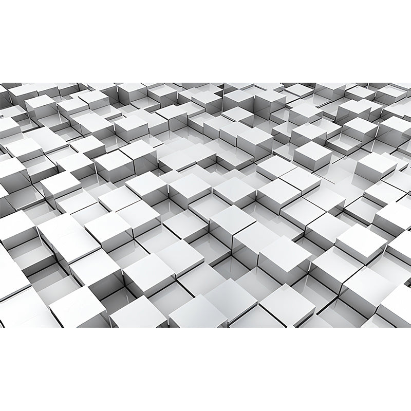 Vivolux | Ganze Foto Stil Tapete mit 3D-Effekt Hexagon in Dunkler Farbe für Wohnzimmer, Maßgeschneidert