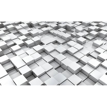 Vivolux | Ganze Foto Stil Tapete mit 3D-Effekt Hexagon in Dunkler Farbe für Wohnzimmer, Maßgeschneidert