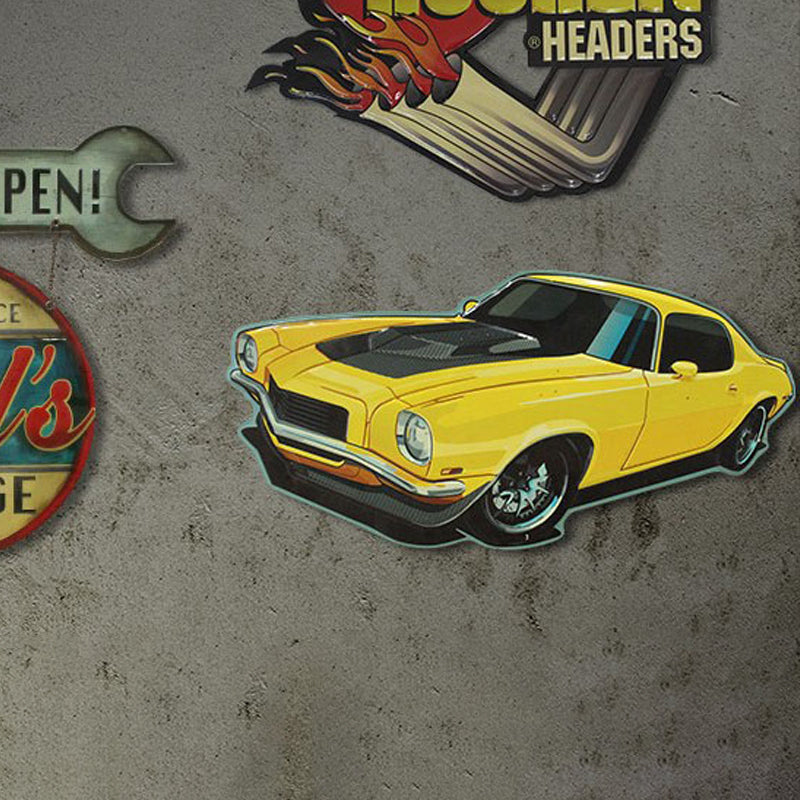 Vivolux | Bier/Auto/Anker Teeken Flush Wandlampe Moderne Metall Restaurant Batterie Betrieben LED Nachtlicht in Schwarz und Rot/Rosa/Blau und Gelb