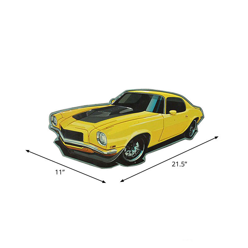 Vivolux | Bier/Auto/Anker Teeken Flush Wandlampe Moderne Metall Restaurant Batterie Betrieben LED Nachtlicht in Schwarz und Rot/Rosa/Blau und Gelb