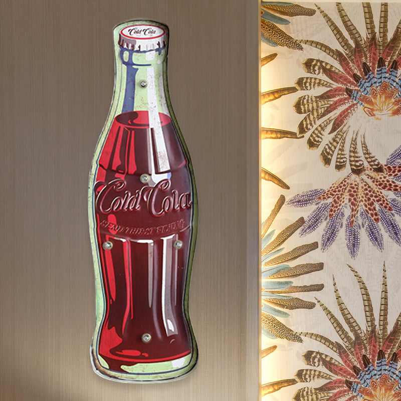 Vivolux | Soda Bottle Signboard Wandverlichting ideeën Vintage IJzer Rood LED Nachtlamp voor Winkel