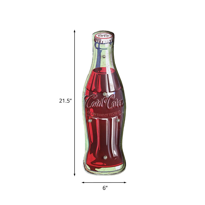 Vivolux | Soda Bottle Signboard Wandverlichting ideeën Vintage IJzer Rood LED Nachtlamp voor Winkel