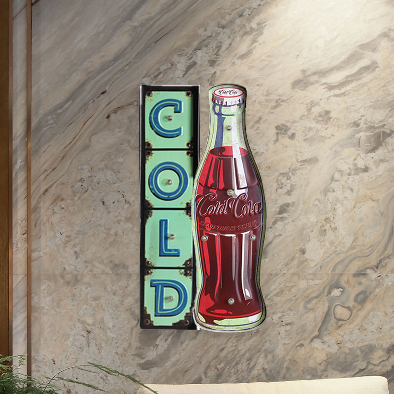 Vivolux | Soda Bottle Signboard Wandverlichting ideeën Vintage IJzer Rood LED Nachtlamp voor Winkel