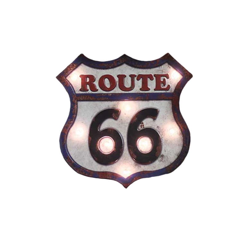 Vivolux | Eisenbahnstraßenschild Wandleuchte Landhausstil Abgealtert Weiß Dekorative LED Nachtlicht