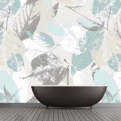 Vivolux | Tropical Leaf Texture Wallpaper for Living Room Scandinavian Wall Art, Custom Made