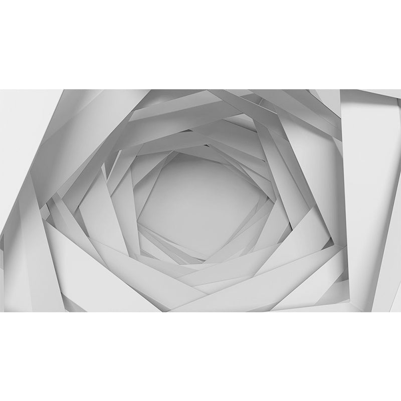 Vivolux | Ganzes 3D Visual Umfassendes Tunnel Wandbild für Büro Raum Fantasie Wanddekoration in Grau