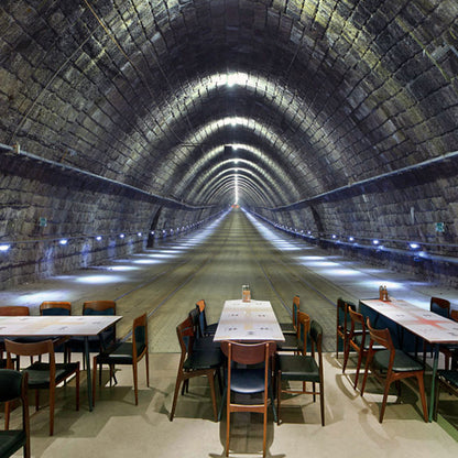 Vivolux | Decoratieve Ondergrondse Tunnel Muurdecoratie Non-Woven Materiaal Wandbekleding voor Vergaderruimte