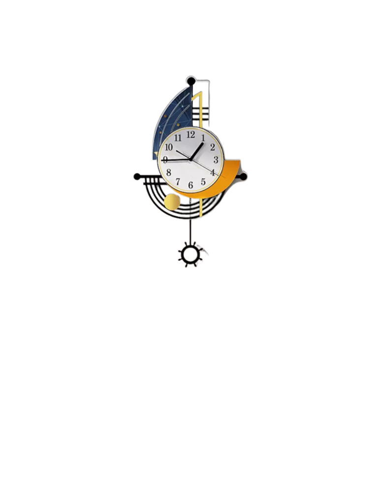 Vivolux | Dekorative Wanduhr Navigation Segelboot Kreatives Design Uhr Innenuhr Dekoration Wohnzimmer Hintergrund Wanddeko