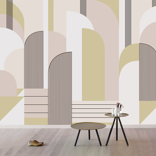 Vivolux | Illustratie Geometrieën Wandtapijt Decal Extra Groot Wandkunst voor Woonkamer, Op Maat Gemaakt