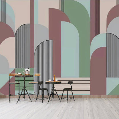 Vivolux | Illustratie Geometrieën Wandtapijt Decal Extra Groot Wandkunst voor Woonkamer, Op Maat Gemaakt