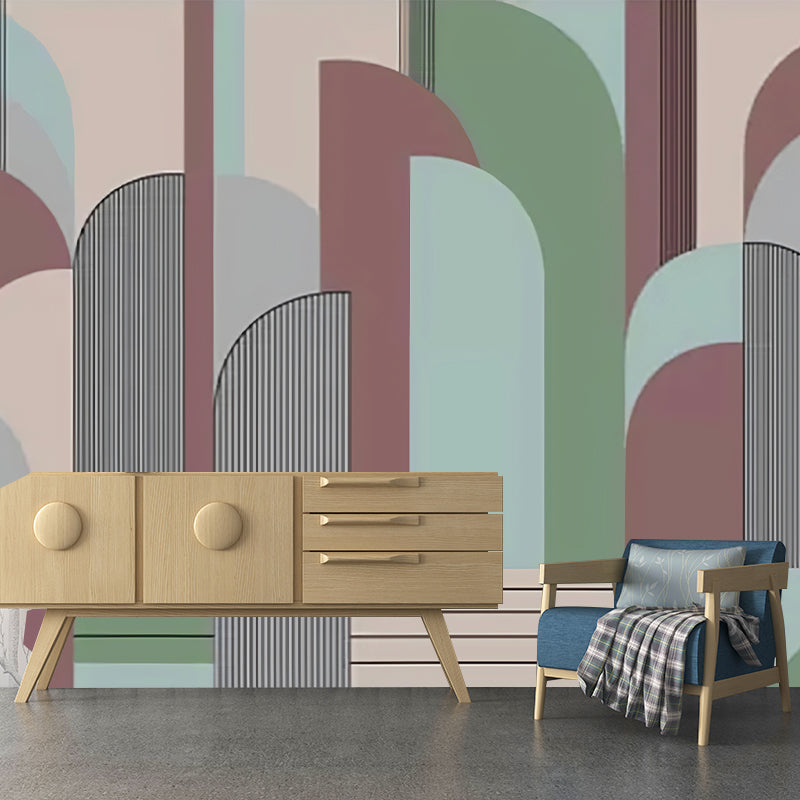 Vivolux | Illustratie Geometrieën Wandtapijt Decal Extra Groot Wandkunst voor Woonkamer, Op Maat Gemaakt