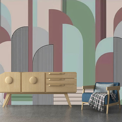 Vivolux | Illustratie Geometrieën Wandtapijt Decal Extra Groot Wandkunst voor Woonkamer, Op Maat Gemaakt