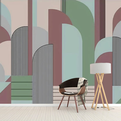 Vivolux | Illustratie Geometrieën Wandtapijt Decal Extra Groot Wandkunst voor Woonkamer, Op Maat Gemaakt