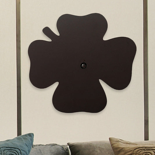 Vivolux | Schwarze Ausführung Vierblättriges Kleeblatt Wandnachtlampe Minimalismus LED Acryl Nacht Schatten Licht, USB