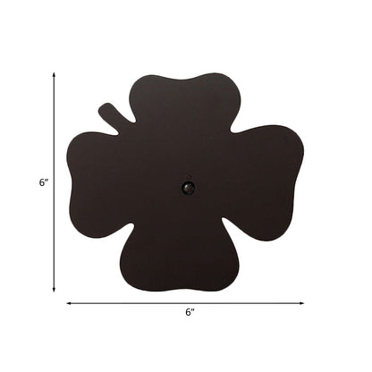 Vivolux | Schwarze Ausführung Vierblättriges Kleeblatt Wandnachtlampe Minimalismus LED Acryl Nacht Schatten Licht, USB
