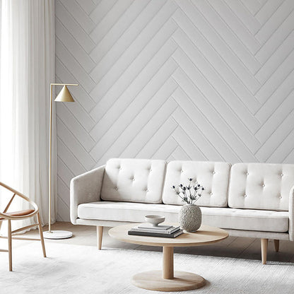 Vivolux | Einfache Fischgrätentapete Aufkleber für Wohnkultur Geometrien Wandkunst, Maßgeschneidert