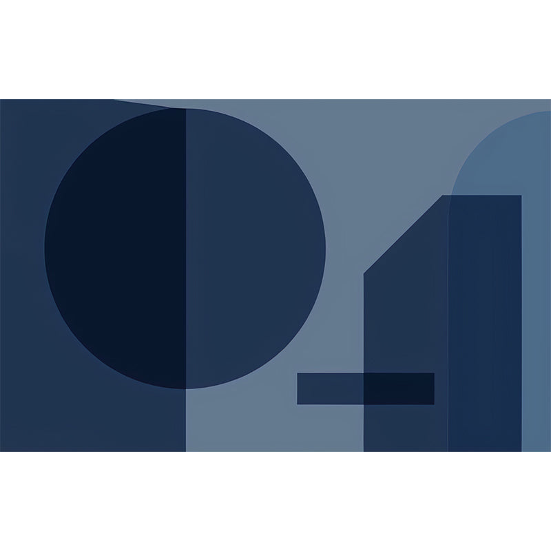 Vivolux | Blaue Kreis Wandbemalung Aufkleber Fleckenresistente Wandverkleidung für Wohnzimmerdekoration