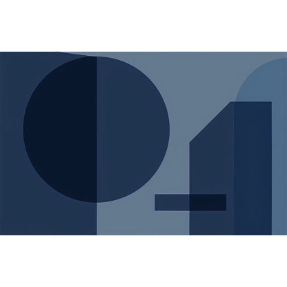 Vivolux | Blaue Kreis Wandbemalung Aufkleber Fleckenresistente Wandverkleidung für Wohnzimmerdekoration