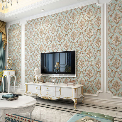 Vivolux | Neutrale Farbe Damastdesign Tapete Wasserabweisende Wandverkleidung, 33 Fuß x 20,5 Zoll