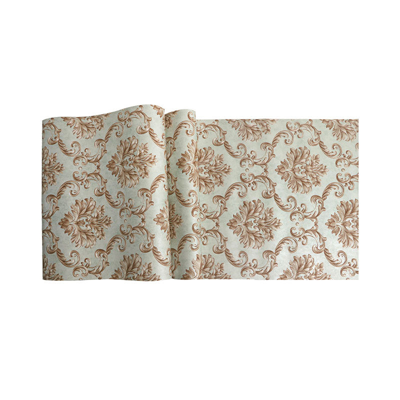 Vivolux | Neutrale Farbe Damastdesign Tapete Wasserabweisende Wandverkleidung, 33 Fuß x 20,5 Zoll