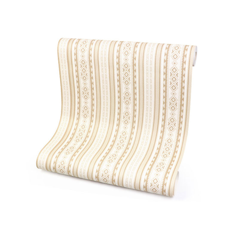 Vivolux | Neutrale Farbe Europäische Wanddekoration 57,1 Quadratfuß. Vertikale Streifen-Tapete für das Esszimmer