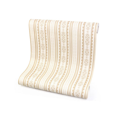 Vivolux | Neutrale Farbe Europäische Wanddekoration 57,1 Quadratfuß. Vertikale Streifen-Tapete für das Esszimmer