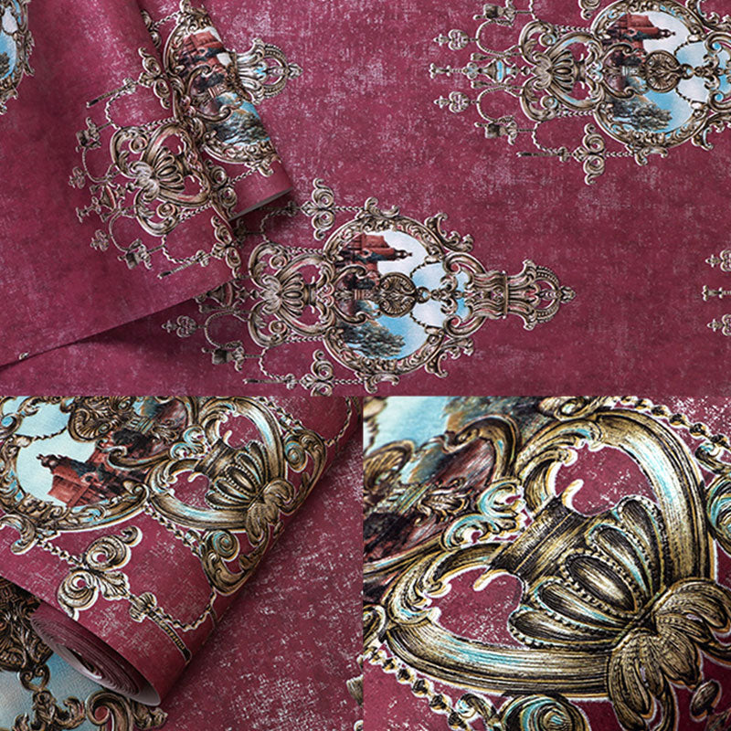 Vivolux | Weichfarbe Damask-Muster Tapete fleckenbeständige Wandverkleidung für Schlafzimmerdekoration